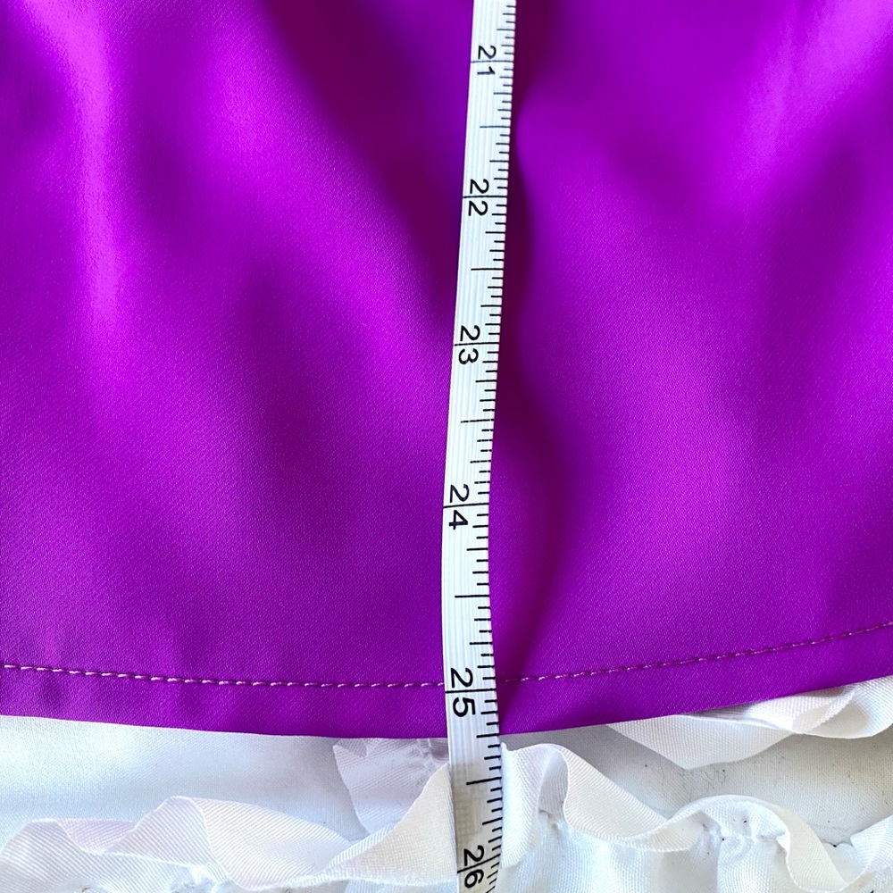 Spell By Access Fashion Purple Blouse with peek-a-boo Sleeves, Silver Trim Sz L - Picture 11 of 14